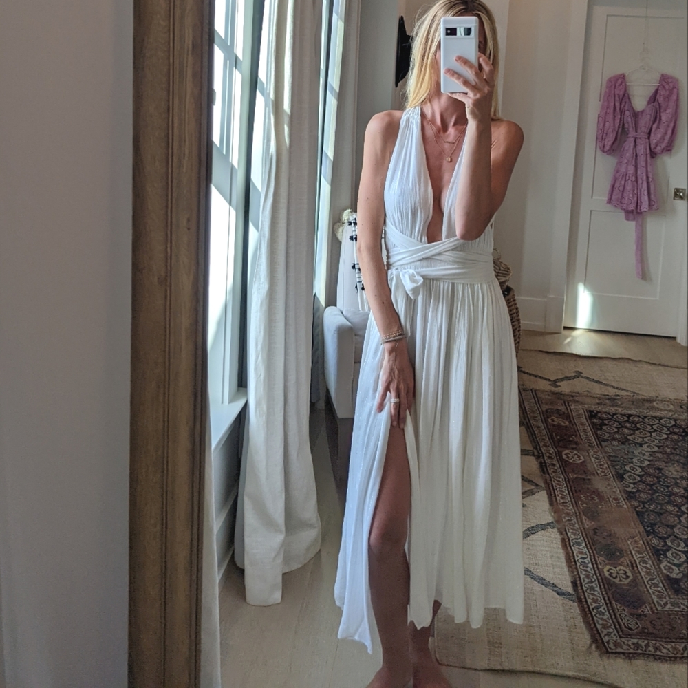 Mara Hoffman SWIM Midi Tie Dress S